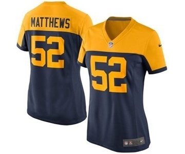 nike women nfl jerseys green bay packers #52 clay matthews yellow-blue[nike]