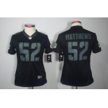 nike women nfl jerseys green bay packers #52 matthews black[nike impact limited]