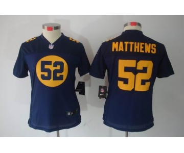 nike women nfl jerseys green bay packers #52 matthews blue[nike limited]