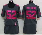 nike women nfl jerseys green bay packers #52 matthews dk.grey[breast cancer awareness]