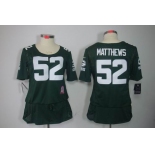 nike women nfl jerseys green bay packers #52 matthews green[breast cancer awareness]