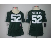 nike women nfl jerseys green bay packers #52 matthews green[breast cancer awareness]