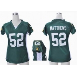 nike women nfl jerseys green bay packers #52 matthews green[draft him ii top]