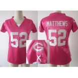 nike women nfl jerseys green bay packers #52 matthews pink[draft him ii top]