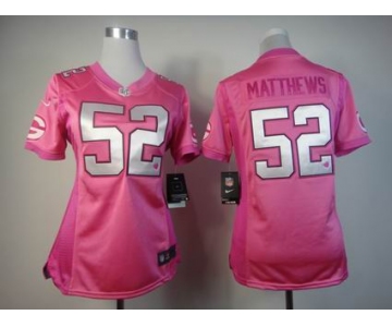 nike women nfl jerseys green bay packers #52 matthews pink[nike love's]