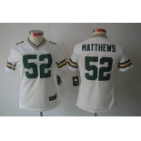 nike women nfl jerseys green bay packers #52 matthews white[Nike Limited]