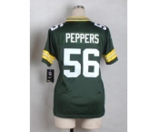 nike women nfl jerseys green bay packers #56 peppers green[nike][peppers]