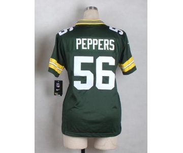 nike women nfl jerseys green bay packers #56 peppers green[nike][peppers]