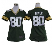 nike women nfl jerseys green bay packers #80 driver green[nike]