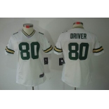 nike women nfl jerseys green bay packers #80 driver white[nike limited]