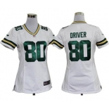 nike women nfl jerseys green bay packers #80 driver white[nike]