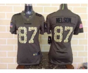 nike women nfl jerseys green bay packers #87 jordy nelson army green[nike Limited Salute To Service]