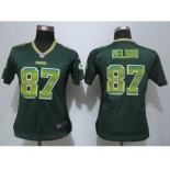 nike women nfl jerseys green bay packers #87 jordy nelson green[Strobe Limited]