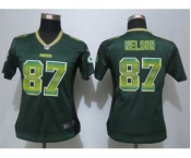 nike women nfl jerseys green bay packers #87 jordy nelson green[Strobe Limited]