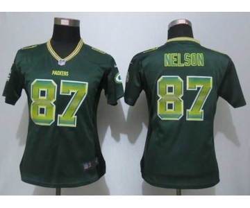 nike women nfl jerseys green bay packers #87 jordy nelson green[Strobe Limited]