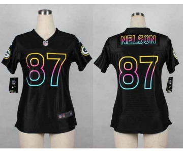 nike women nfl jerseys green bay packers #87 nelson black[nike fashion]