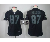 nike women nfl jerseys green bay packers #87 nelson black[nike impact limited]