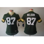 nike women nfl jerseys green bay packers #87 nelson green[nike limited]