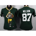 nike women nfl jerseys green bay packers #87 nelson green[portrait fashion]