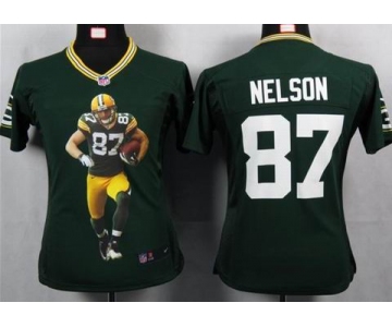 nike women nfl jerseys green bay packers #87 nelson green[portrait fashion]