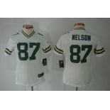 nike women nfl jerseys green bay packers #87 nelson white[nike limited]