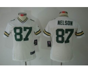 nike women nfl jerseys green bay packers #87 nelson white[nike limited]