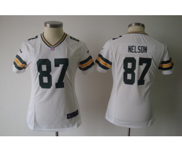 nike women nfl jerseys green bay packers #87 nelson white[nike