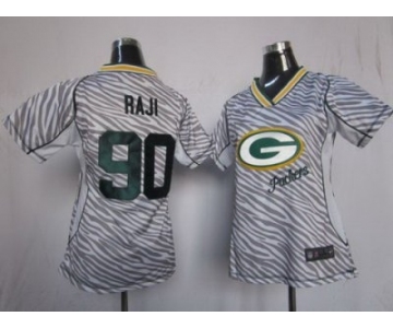 nike women nfl jerseys green bay packers #90 raji [fem fan zebra]