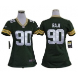 nike women nfl jerseys green bay packers #90 raji green[nike]