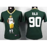 nike women nfl jerseys green bay packers #90 raji green[portrait fashion]