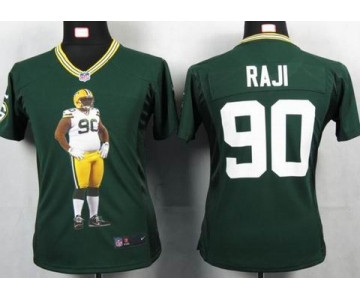 nike women nfl jerseys green bay packers #90 raji green[portrait fashion]