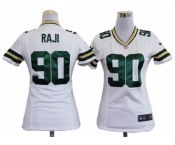 nike women nfl jerseys green bay packers #90 raji white[nike]