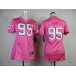 nike women nfl jerseys green bay packers #95 jones  Pink [nike love]