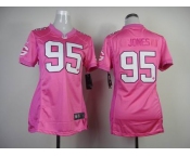 nike women nfl jerseys green bay packers #95 jones  Pink [nike love]