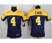 nike youth nfl jerseys green bay packers #4 favre yellow-blue[nike]