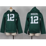 Nike Youth Green Bay Packers #12 Aaron Rodgers Green jerseys(Pullover Hoodie)