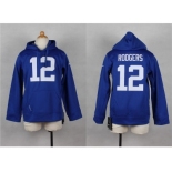 Nike Youth Green Bay Packers #12 Aaron Rodgers blue jerseys(Pullover Hoodie)