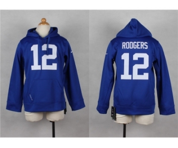 Nike Youth Green Bay Packers #12 Aaron Rodgers blue jerseys(Pullover Hoodie)