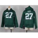 Nike Youth Green Bay Packers #27 Eddie Lacy Green jerseys(Pullover Hoodie)