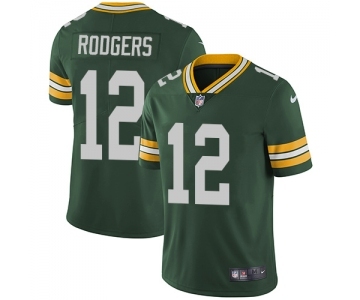 Youth Green Bay Packers #12 Aaron Rodgers Green Team Color Vapor Untouchable Limited Player Football Jersey