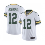 Youth Green Bay Packers #12 Aaron Rodgers White Vapor Untouchable Limited Player Football Jersey