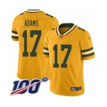 Youth Green Bay Packers #17 Davante Adams Limited Gold Inverted Legend 100th Season Football Jersey