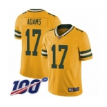 Youth Green Bay Packers #17 Davante Adams Limited Gold Rush Vapor Untouchable 100th Season Football Jersey