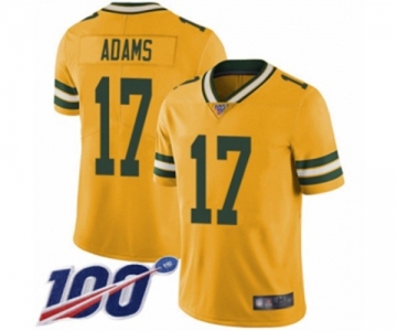 Youth Green Bay Packers #17 Davante Adams Limited Gold Rush Vapor Untouchable 100th Season Football Jersey