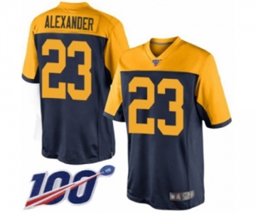 Youth Green Bay Packers #23 Jaire Alexander Limited Navy Blue Alternate 100th Season Football Jersey