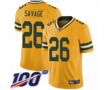 Youth Green Bay Packers #26 Darnell Savage Jr. Limited Gold Rush Vapor Untouchable 100th Season Football Jersey