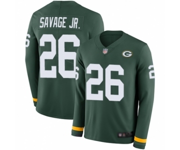 Youth Green Bay Packers #26 Darnell Savage Jr. Limited Green Therma Long Sleeve Football Jersey