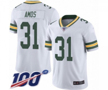 Youth Green Bay Packers #31 Adrian Amos White Vapor Untouchable Limited Player 100th Season Football Jersey