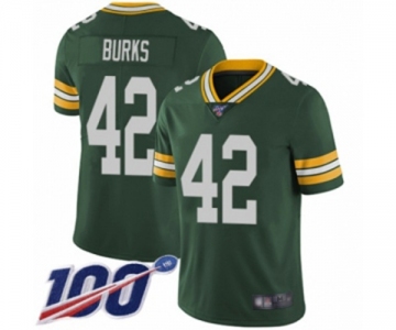 Youth Green Bay Packers #42 Oren Burks Green Team Color Vapor Untouchable Limited Player 100th Season Football Jersey