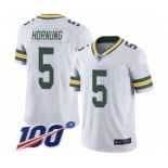 Youth Green Bay Packers #5 Paul Hornung White Vapor Untouchable Limited Player 100th Season Football Jersey